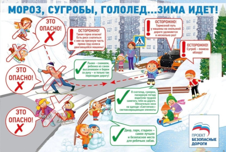 Советы пешеходам зимой.